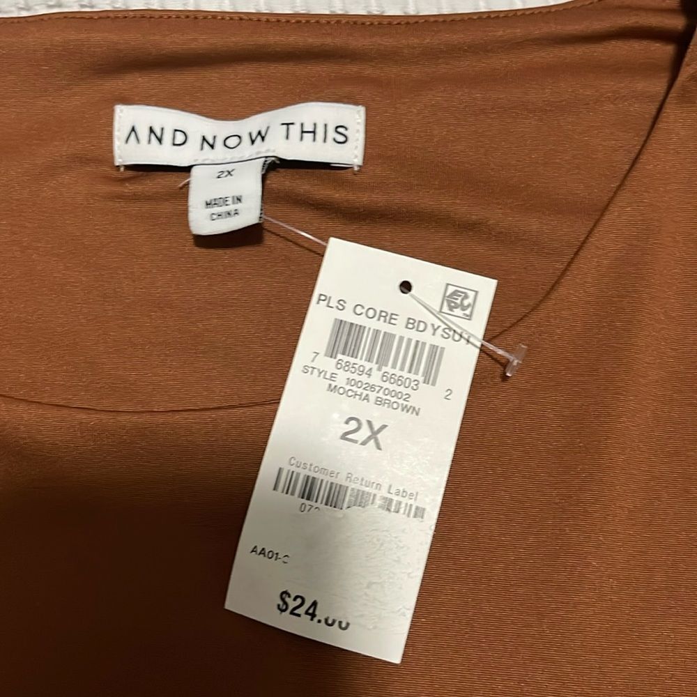 NWT- And Now This- 2X & 3X Bodysuit - Picture 4 of 6
